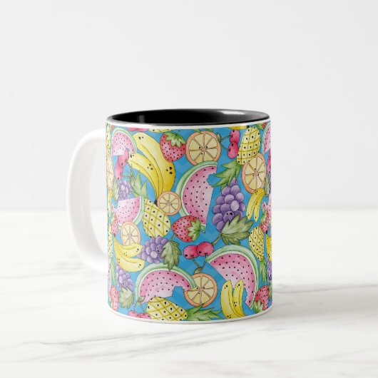 Caneca Linha Frutas Fun Zweifarbige Tasse (Vorderseite Links)