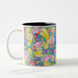 Caneca Linha Frutas Fun Zweifarbige Tasse