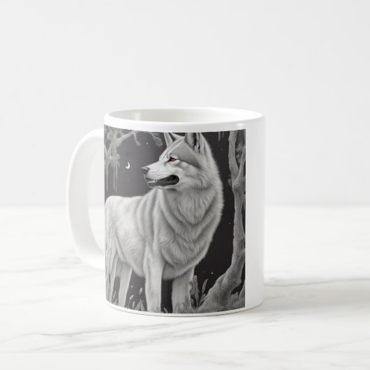 Caneca Lobo da noite Kaffeetasse (Vorderseite Links)