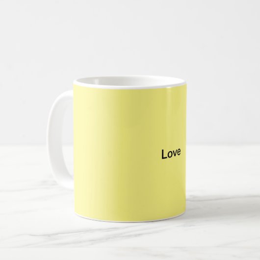 Caneca Love 💛 Kaffeetasse (Vorderseite Links)