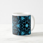 caneca Mandala Espectral Blue Kaffeetasse (VorderseiteRechts)