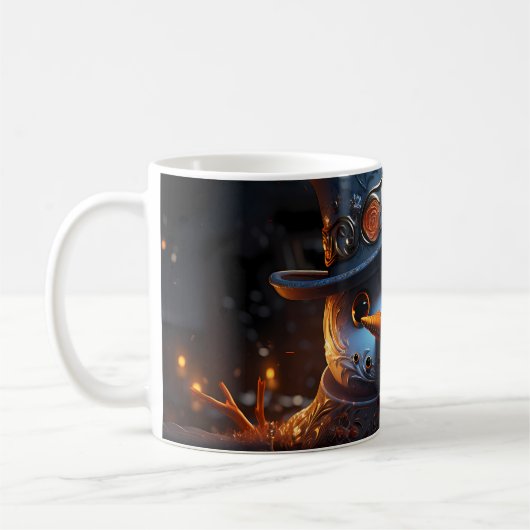 Caneca (Mug) Boneco de Neve Estiloso Kaffeetasse (Links)