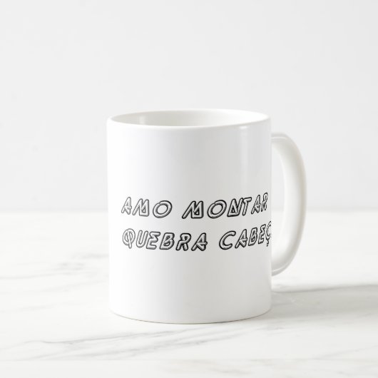 Caneca (Mug) Quebra-Cabeça do Nosso Coração Kaffeetasse (VorderseiteRechts)