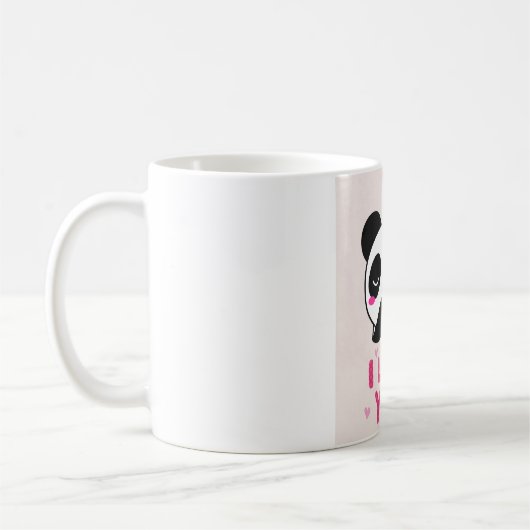 caneca panda coração desenho kaffeetasse (Links)