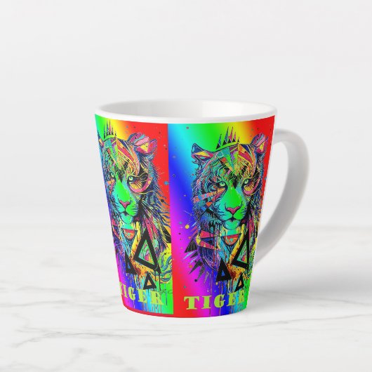 Caneca para café latte/Tigres Milchtasse (Rechte Ecke)