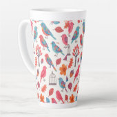 Caneca Pássaros e Flores DESING Milchtasse (Linke Ecke)