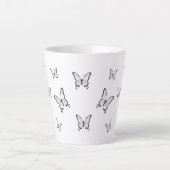 Caneca Pequena Branca Borboletas Milchtasse (Vorderseite)