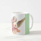 caneca personalizada anjo cupido com coração kaffeetasse (VorderseiteRechts)