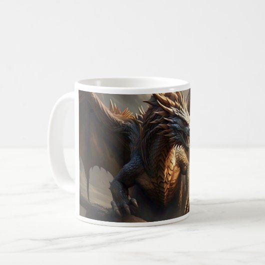 Caneca personalizada com ilustração de dragão kaffeetasse (Vorderseite Links)