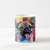 Caneca Pug Pop Art 01 Kaffeetasse (Mittel)
