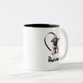 Caneca Pug - The Dogfather Zweifarbige Tasse (VorderseiteRechts)