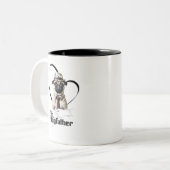 Caneca Pug - The Dogfather Zweifarbige Tasse (Vorderseite Links)