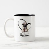 Caneca Pug - The Dogfather Zweifarbige Tasse (Links)