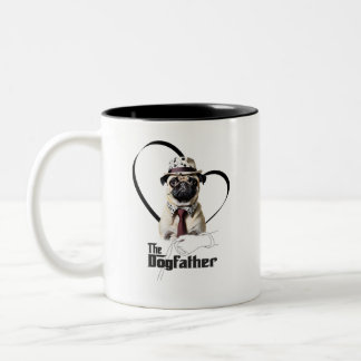 Caneca Pug - The Dogfather Zweifarbige Tasse