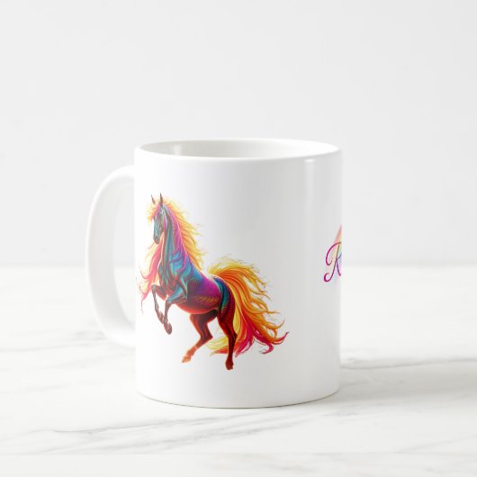 Caneca Rainbow Horse Kaffeetasse (Vorderseite Links)