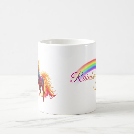 Caneca Rainbow Horse Kaffeetasse (Mittel)