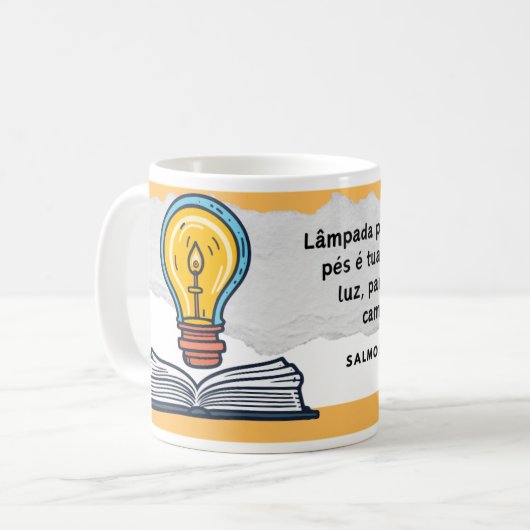 Caneca "Salmos 119:105" Texto e imagem Kaffeetasse (Vorderseite Links)