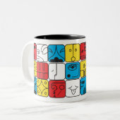 Caneca Tzolkin Kin 20 Selos Zweifarbige Tasse (Vorderseite Links)