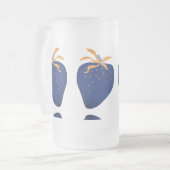 CANECA VIDRO FOSCO - DESIGN ABSTRATO MATTGLAS BIERGLAS (Vorderseite Links)