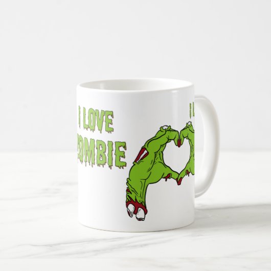 caneca Zombie Love Kaffeetasse (VorderseiteRechts)