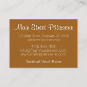 Canelé French Pastry Koch Pâtisserie Bakery Café Visitenkarte (Rückseite)