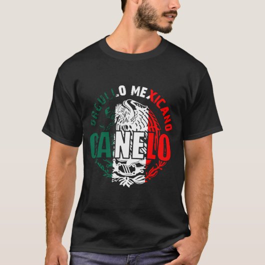 CANELO Men_s Mexiko Flagge Alvarez, der Championsh T-Shirt (Vorderseite)