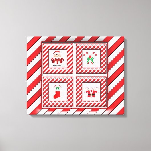 Canes und Santa Leinwanddruck (Vorderseite)