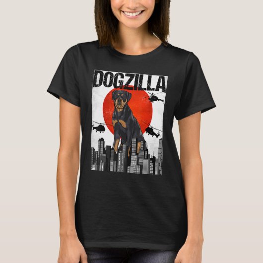 Canezilla Dogzilla Japanese Rottweiler T-Shirt (Vorderseite)