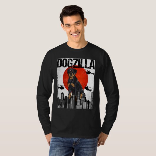 Canezilla Dogzilla Japanese Rottweiler T-Shirt (Vorne ganz)