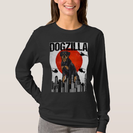 Canezilla Dogzilla Japanischer Rottweiler T-Shirt (Vorderseite)