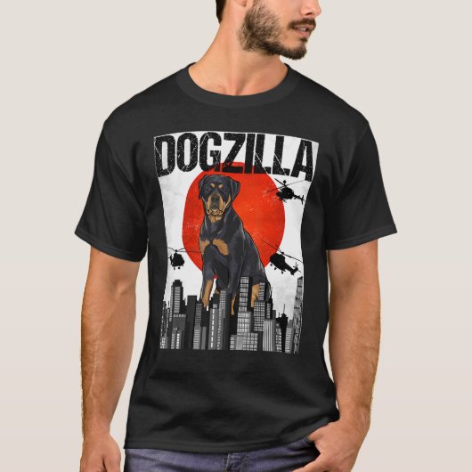 Canezilla Dogzilla Japanischer Rottweiler T-Shirt (Vorderseite)