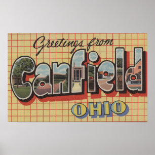 Canfield, Ohio - Große Buchstabenszenen Poster