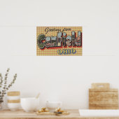 Canfield, Ohio - Große Buchstabenszenen Poster (Küche)