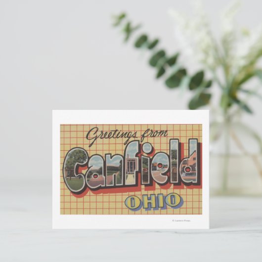 Canfield, Ohio - Große Buchstabenszenen Postkarte (Stehend Vorderseite)