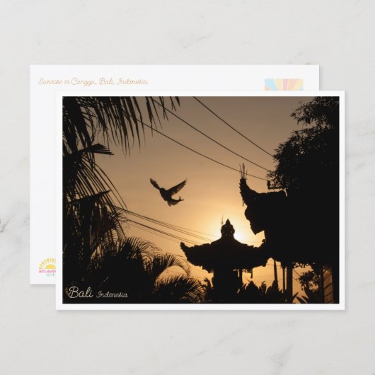 Canggu Bali Sunrise Temple – Travel Postcard Postkarte (Vorne/Hinten)