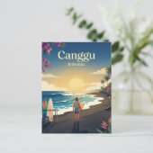 Canggu-Strand Indonesien Postkarte (Stehend Vorderseite)