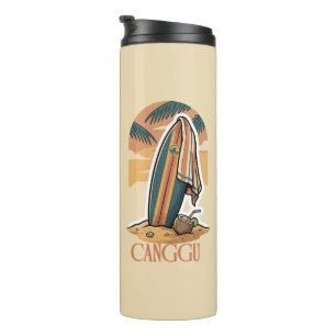 Canggu Sunset Surf – Vintage Tropische Strand Vibe Thermosbecher
