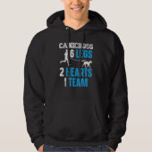 Canicross 6 Beine 2 Herz 1 Team Hund Sport läuft Hoodie (Vorderseite)