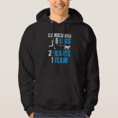 Canicross 6 Beine 2 Herz 1 Team Hund Sport läuft Hoodie (Vorderseite)