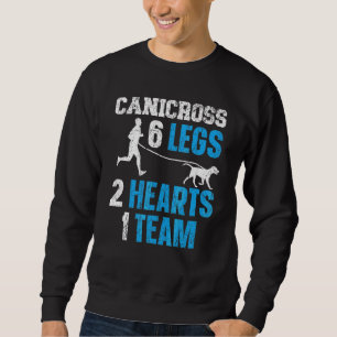 Canicross 6 Beine 2 Herz 1 Team Hund Sport läuft Sweatshirt