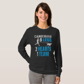 Canicross 6 Beine 2 Herz 1 Team Hund Sport läuft T-Shirt (Vorne ganz)
