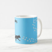 Canicross - an mein Hund GSD angeschlossen Kaffeetasse (VorderseiteRechts)
