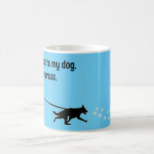 Canicross - an mein Hund GSD angeschlossen Kaffeetasse (Mittel)