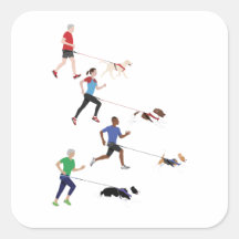 Canicross-Quartett-Aufkleber