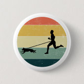 Canicross Trail Runner Dog Sport Button (Vorderseite)