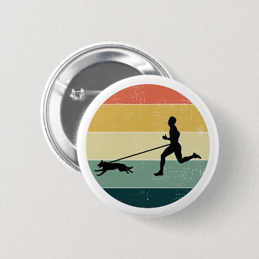 Canicross Trail Runner Dog Sport Button (Vorne & Hinten)