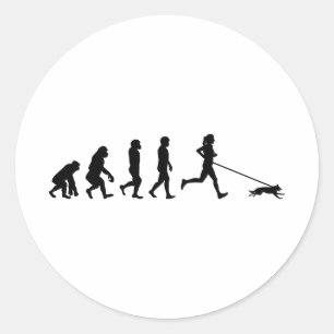 Canicross Trail Runner Dog Sport Evolution Runder Aufkleber