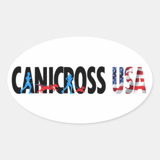 Canicross USA Oval Aufkleber