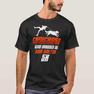 Canicross wird 5 km lang gezogen Hundelauf T-Shirt