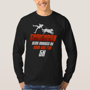 Canicross wird für 5k Hund gezerrt, der Joggen läu T-Shirt